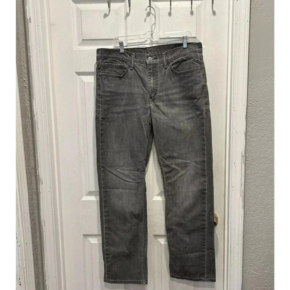 Levis‎ 514 Jeans Mens Size 36x31 (36x32 Tag) Gray Straight Leg Denim Pants - Picture 1 of 9